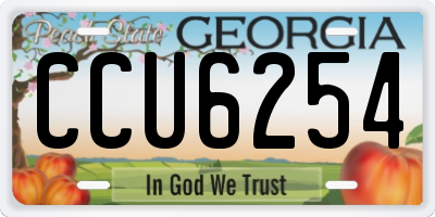 GA license plate CCU6254