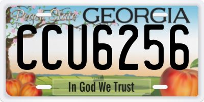 GA license plate CCU6256