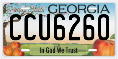 GA license plate CCU6260