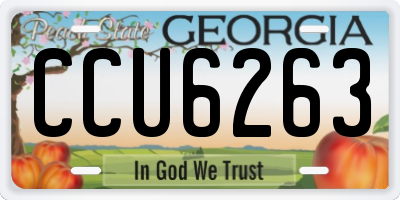 GA license plate CCU6263