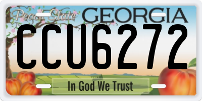 GA license plate CCU6272