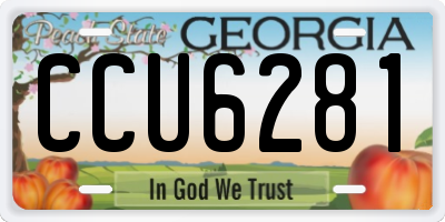 GA license plate CCU6281