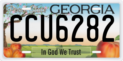 GA license plate CCU6282