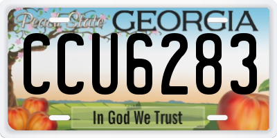 GA license plate CCU6283