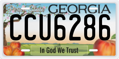 GA license plate CCU6286