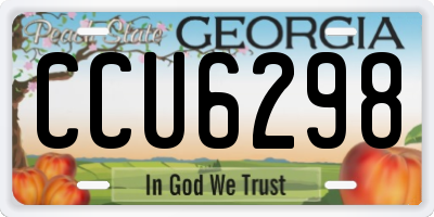 GA license plate CCU6298