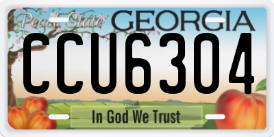 GA license plate CCU6304