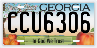 GA license plate CCU6306
