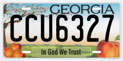 GA license plate CCU6327