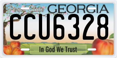 GA license plate CCU6328