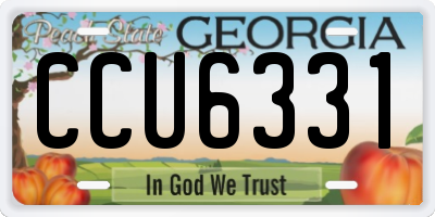 GA license plate CCU6331