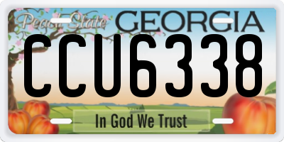 GA license plate CCU6338