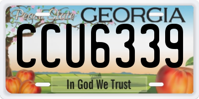 GA license plate CCU6339