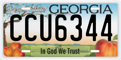 GA license plate CCU6344