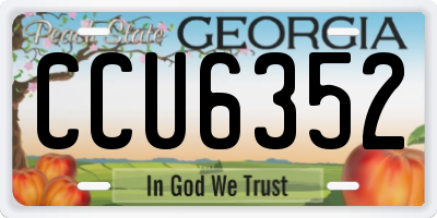 GA license plate CCU6352