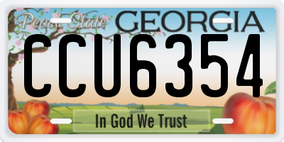 GA license plate CCU6354