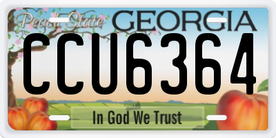 GA license plate CCU6364
