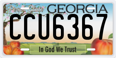 GA license plate CCU6367