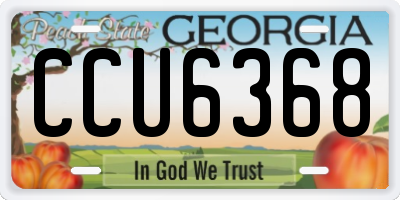 GA license plate CCU6368