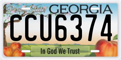 GA license plate CCU6374