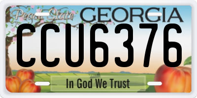 GA license plate CCU6376
