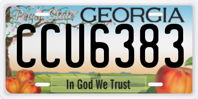 GA license plate CCU6383