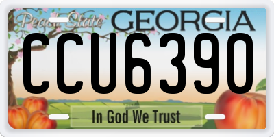 GA license plate CCU6390