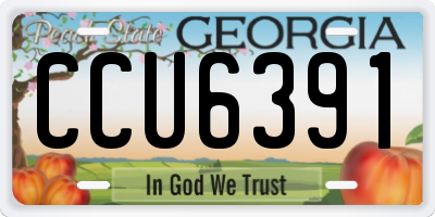 GA license plate CCU6391