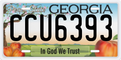 GA license plate CCU6393