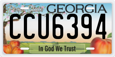 GA license plate CCU6394
