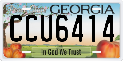 GA license plate CCU6414