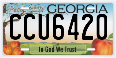 GA license plate CCU6420