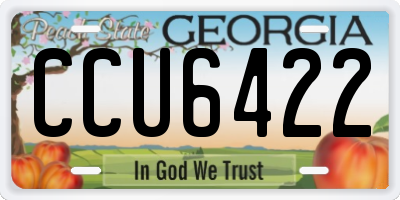 GA license plate CCU6422
