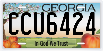 GA license plate CCU6424