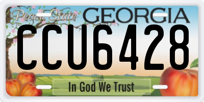 GA license plate CCU6428