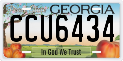 GA license plate CCU6434