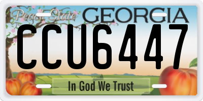 GA license plate CCU6447