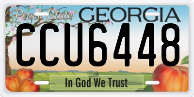 GA license plate CCU6448