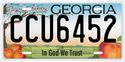 GA license plate CCU6452