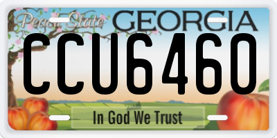 GA license plate CCU6460