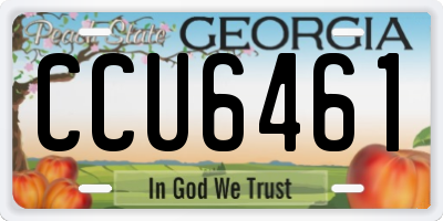 GA license plate CCU6461