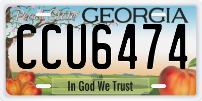 GA license plate CCU6474