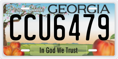 GA license plate CCU6479