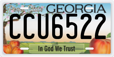 GA license plate CCU6522