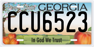 GA license plate CCU6523