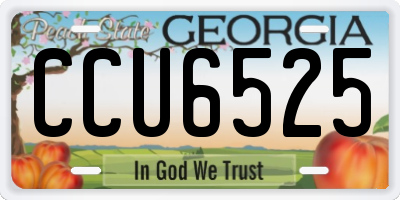 GA license plate CCU6525