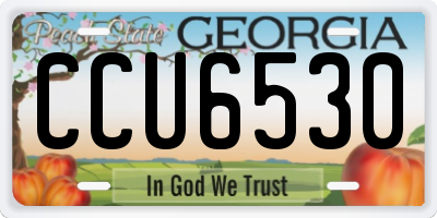 GA license plate CCU6530