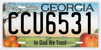 GA license plate CCU6531