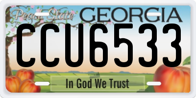 GA license plate CCU6533