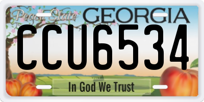 GA license plate CCU6534